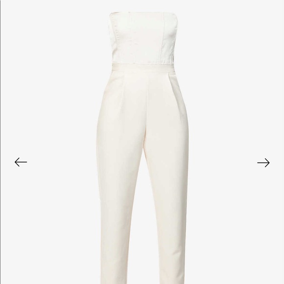 Gorgeous lavish Alice Strapless tailored crepe jumpsuit - Picture 3 of 6